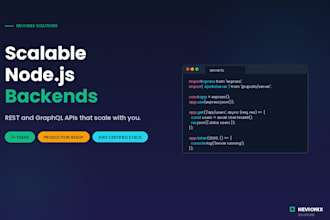 develop scalable nodejs backend with rest or graphql API