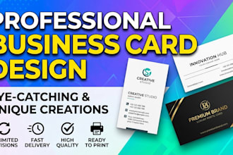 design professional bussines card in 10 hours