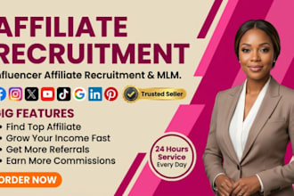 recruit affiliate sign up, affiliate recruitment link promotion affiliate market
