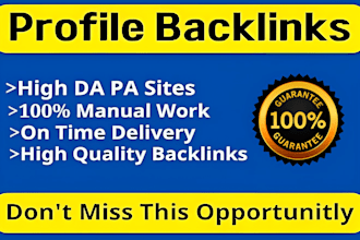 manually submit prifile backlinks for website SEO
