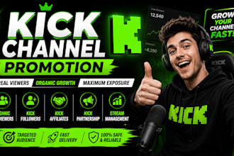 kick channel promotion, kick affiliate and channel marketing