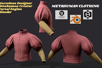 create parametric metahuman outfit chaos cloth virtual production wardrope