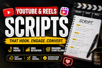 write engaging youtube and reels scripts with viral hooks