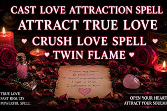 cast love attraction spell, attract true love, crush love spell, twin flame