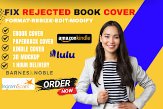 fix resize book cover, fix rejected book for amazon KDP book formatting