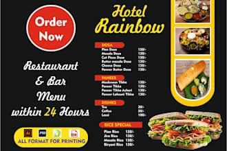 do food menu, restaurant menu , hotel menu