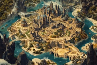 fantasy map or drawing