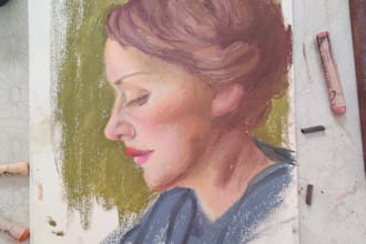 make a unique hand drawn portrait
