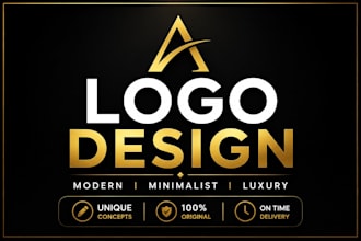 create a modern luxury logo design for your brand