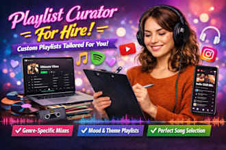 do youtube music playlist, spotify music playlist, playlist curator