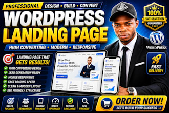 create high converting landing page, elementor, one page website