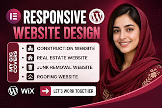 design roofing, construction, contractor and remodeling website with SEO