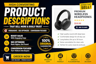 product description copywriting product listing ai writing shopify description