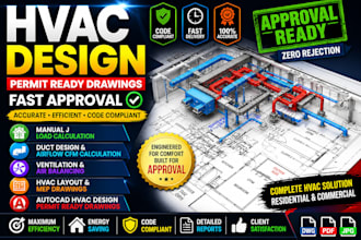 do hvac design, manual j load calculation, duct design, cfm airflow, hvac layout