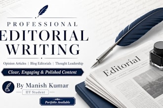 write professional editorial articles and opinion pieces