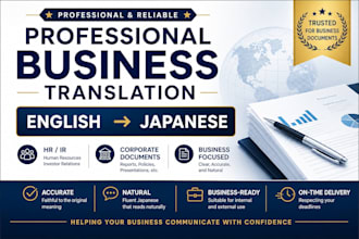 translate business and HR documents into natural japanese