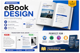 design a professional ebook layout for lead magnet and business ebook