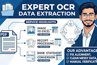 convert scanned PDF or image to excel using ocr with high accuracy