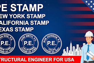 do license architect structural engineer pe stamp for new york california, texa