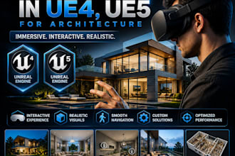 create interactive VR walkthrough in ue4, ue5 for architecture