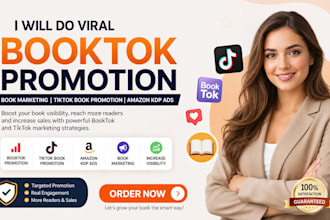 do viral booktok promotion book marketing tiktok book promotion amazon kdp ads
