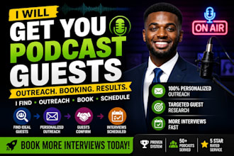 find and book expert guests for your podcast as outreach specialist