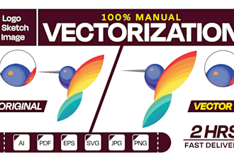 vectorize image, vector tracing, redraw or recreate logo in vector