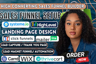 build gohighlevel sales funnel landing page on systeme io carrd wix ghl expert