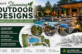 create stunning outdoor designs, hardscape plans and site layouts