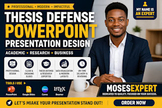 design thesis defense presentation power point clean academic slides