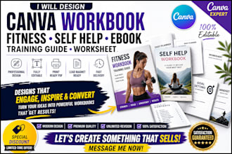 design canva workbook fitness self help ebook pdf training guide worksheet