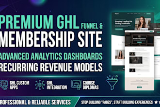 design high converting gohighlevel funnels and membership sites