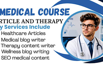 write SEO medical, healthcare, mental health articles and ebooks