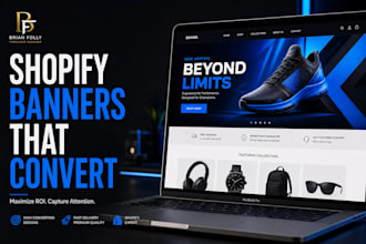 design a shopify banner, e commerce slider and hero image for your shop