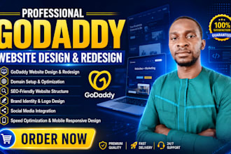 design and redesign godaddy website with godaddy builder