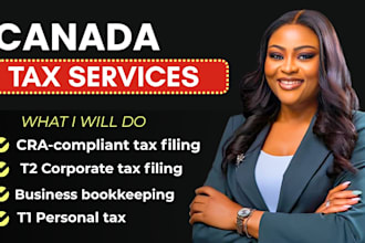 efile canada tax t1 and t2 personal corporate business tax as CPA