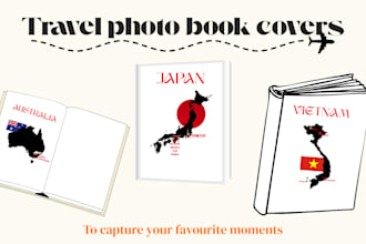 design clean photo book covers for your travel memories
