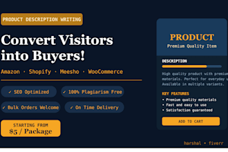 write compelling product descriptions for your ecommerce store