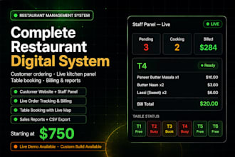 build a custom restaurant ordering and management system