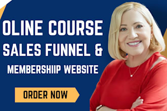 online course funnel systeme io wesite automation membership card landing page