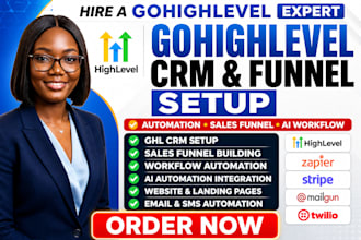 setup gohighlevel CRM automation ghl sales funnel ghl website ghl ai automation