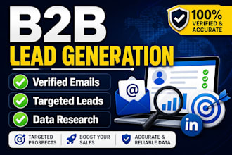 create b2b lead generation,email listing and research