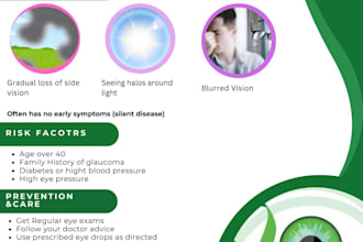design eye care flyer, ophthalmology brochure and clinic poster