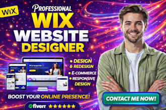 design wix website or redesign wix website, wix ecommerce store