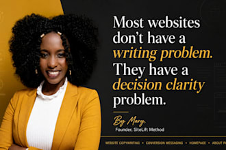 write high converting homepage and about us copy that drives sales