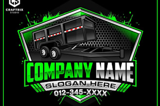 design modern recycling, junk removal and hauling service logo in 24h