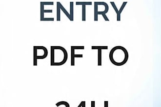 do fast data entry, typing, and PDF to word conversion in 24h