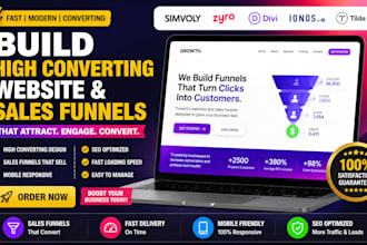 build high converting simvoly zyro divi ionos tilda website sales funnels fast