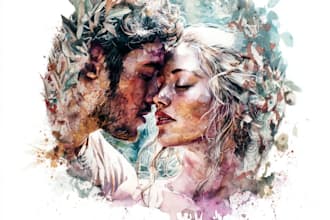 create a watercolor character art portrait