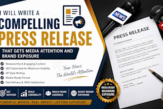 write a compelling press release that gets media attention and brand exposure